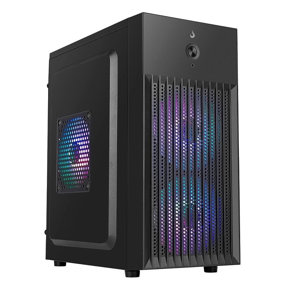 Gabinete Office Rise Mode X1 Black, Mini Tower, M-ATX, Sem FANs, Preto - RM-GA-OFX1-FB